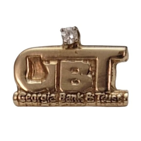 10K Yellow Gold Georgia Bank & Trust Tie Pin E856 - Picture 2 of 12
